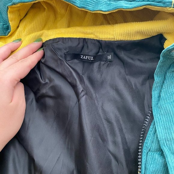 Zaful XL Corduroy Retro 90s zip up Jacket - Picture 5 of 5